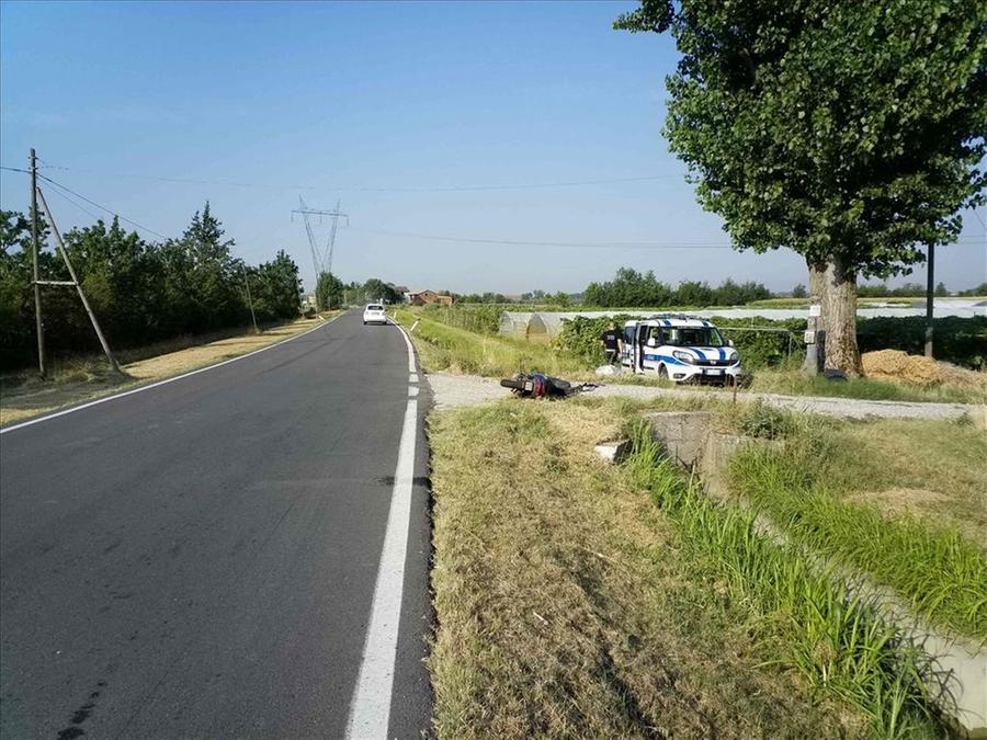 
	La Polizia locale sul luogo dell'incidente


