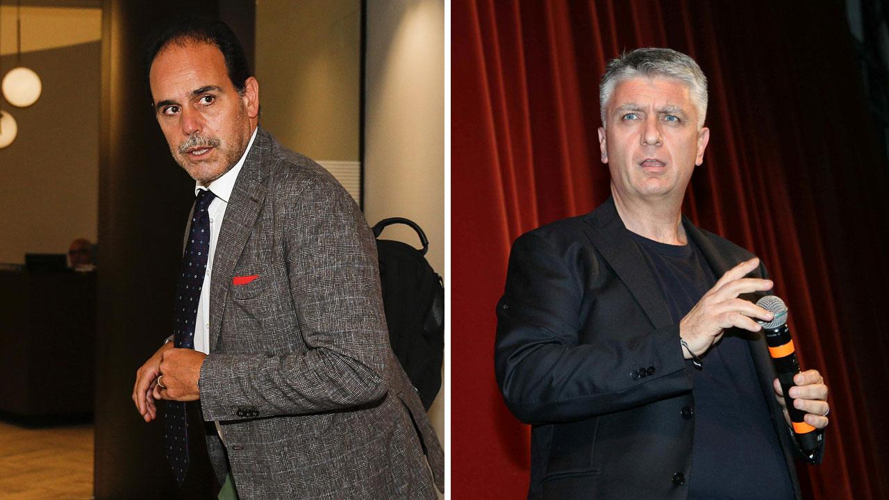A sinistra Andrea Marcucci (Pd) A destra Massimo Mallegni (Forza Italia)
