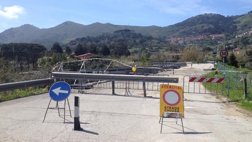La strada del Piano di Rio chiusa al traffico