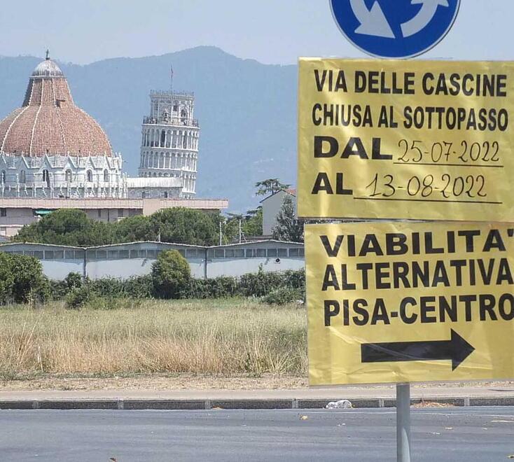 Pisa, chiude il sottopasso al Duomo 