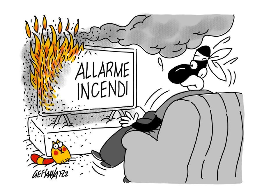 La vignetta di Gef: allarme incendi nell’isola