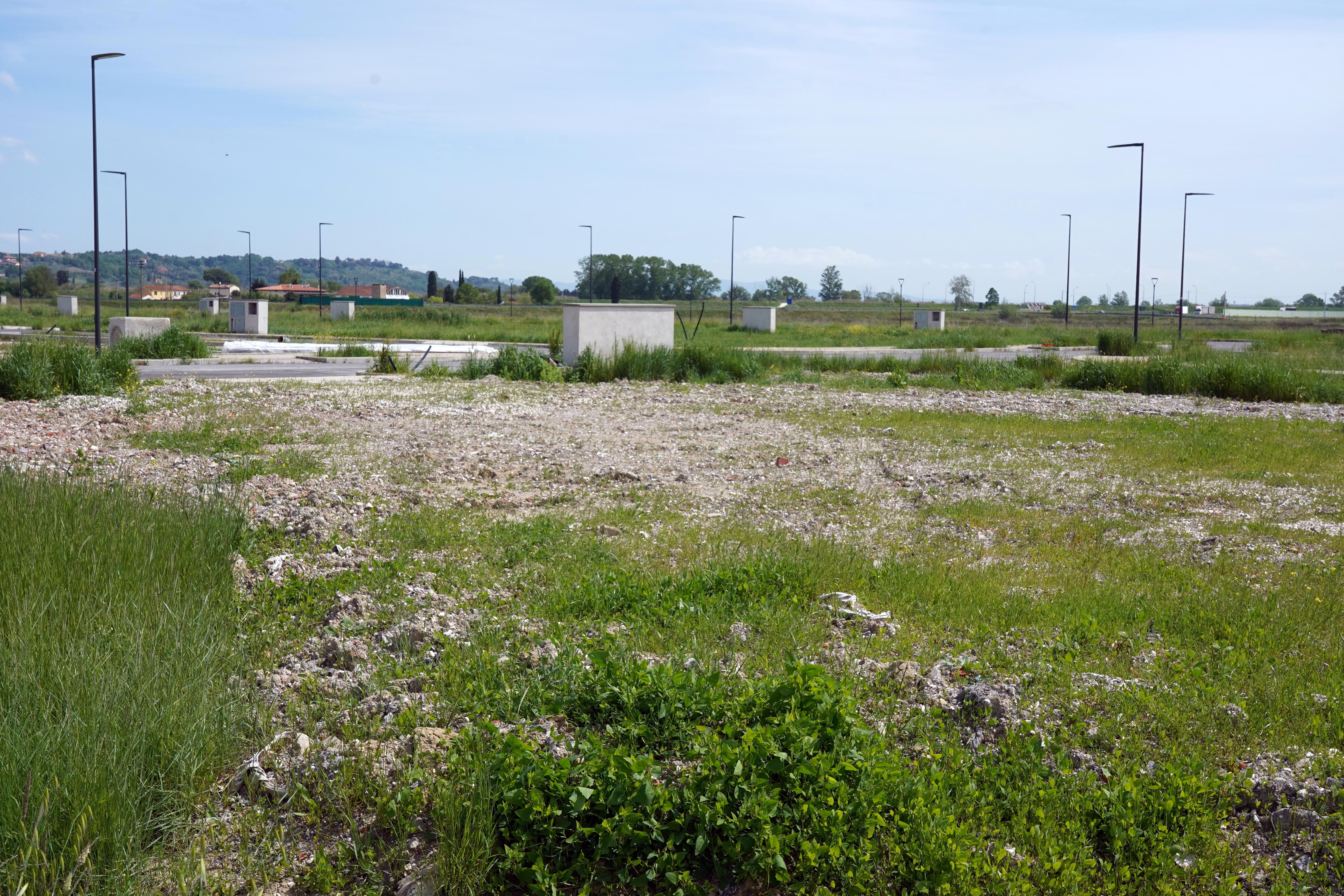 Una zona del cantiere del Green Park a Pontedera