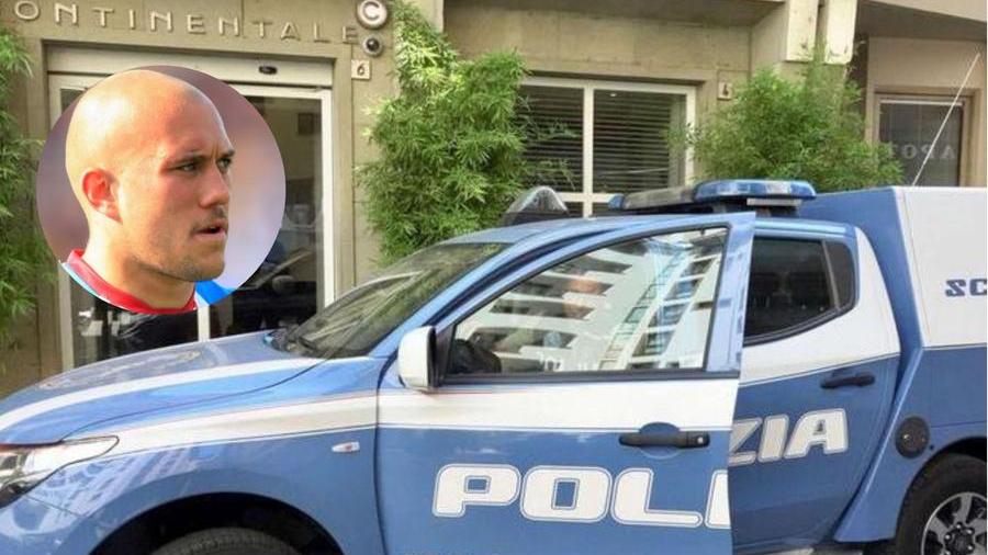 L'albergo in cui si è consumata la tragedia e, nel riquadro, il 40enne trovato senza vita 