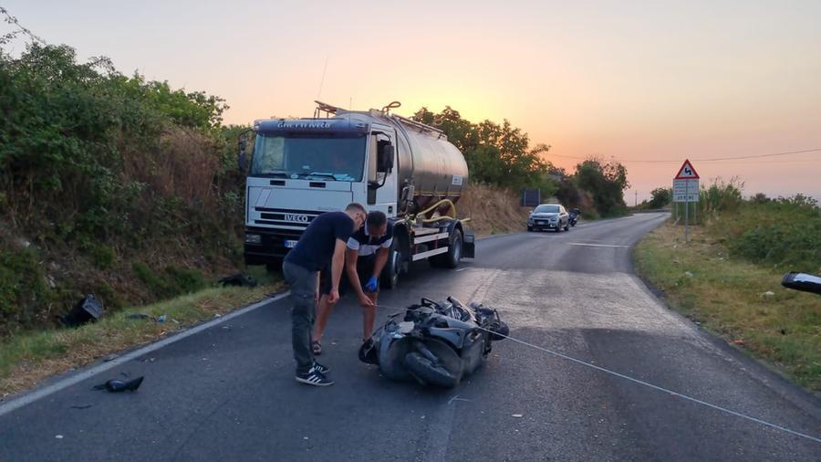 
	L'incidente in cui ha perso la vita Alessandro Masala (foto Mauro Chessa)

