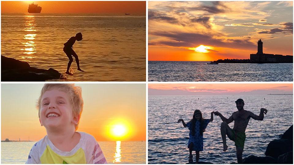 HAILE ALEM. Mio figlio Samuel e un tuffo-show al calasole al Maroccone - MASSIMO MELIS. Ecco il mio tramonto-spettacolo a Livorno - GIULIANO CINOTTI. Cristian al tramonto di Livorno - SIMONA ILLASICH. Ecco Giulia Paoletti e Samuele Diamante ai bagni Lido