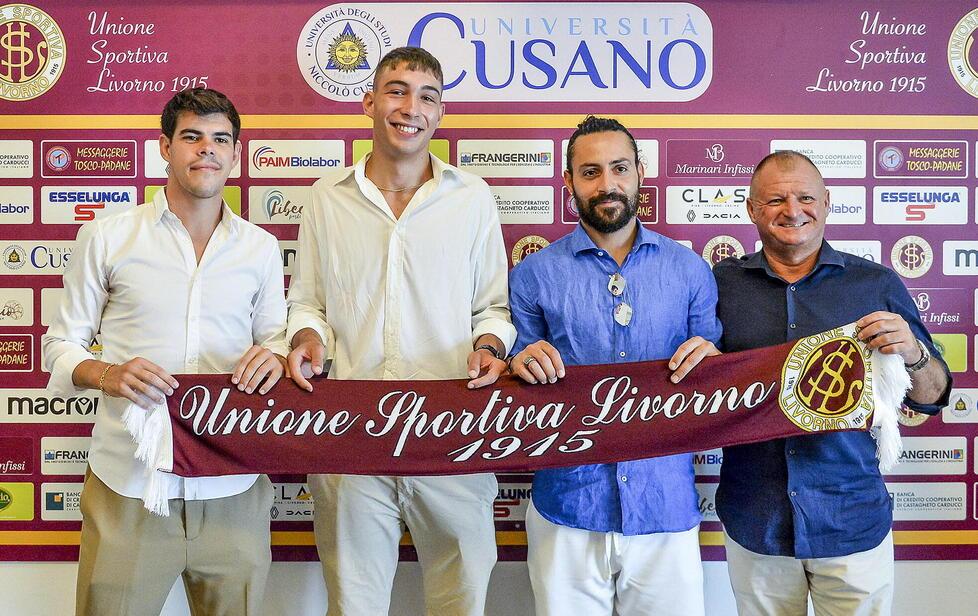 Mattia Lucarelli, Gabriele Fogli e Samon Reider Rodrgiuez, insieme al ds Marco Braccini