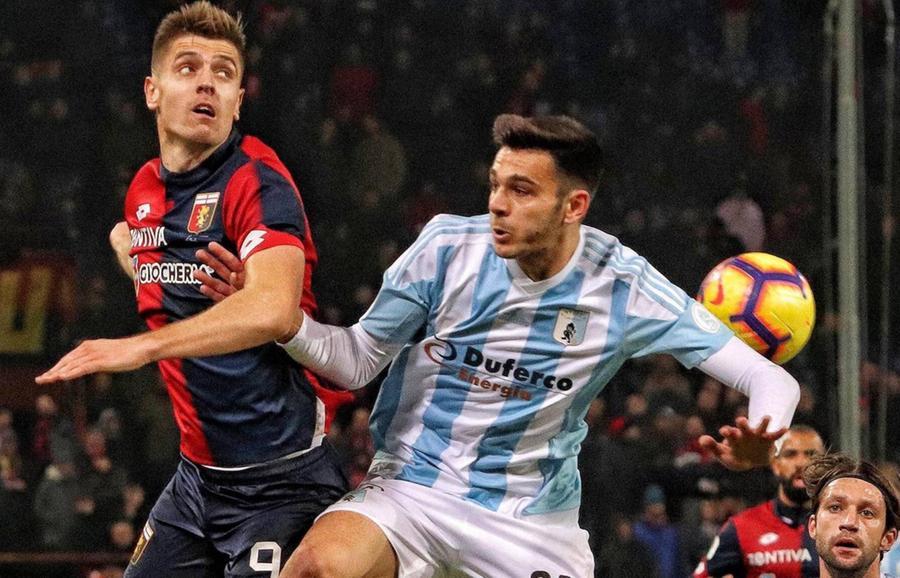 
	Riccardo Baroni con la maglia della Virtus Entella&nbsp;


