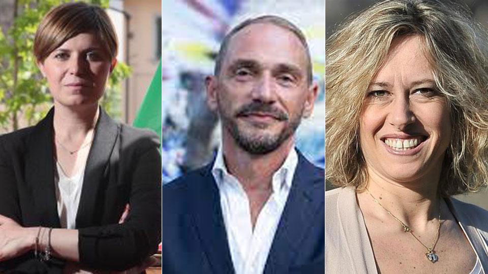 Da sinistra Brenda Barnini, Emiliano Fossi e Caterina Bini