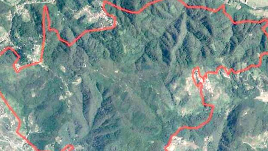 Il perimetro interessato dal recente incendio