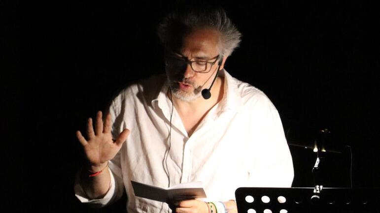 Lo scrittore Emanuele Ferrari