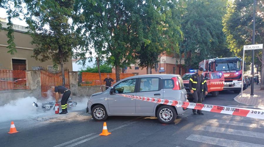 Olbia, auto contro moto: centauro ferito