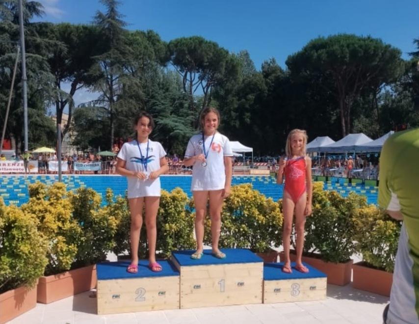 Alcuni baby nuotatori premiati