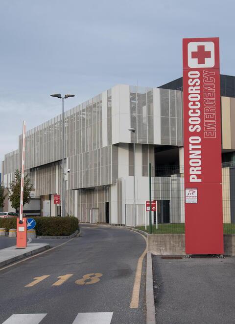 L’ingresso del Pronto soccorso dell’ospedale San Luca