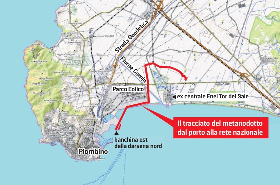 Rigassificatore: il progetto con una torre alta 21 metri alla partenza del metanodotto