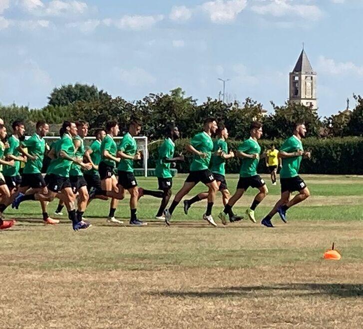 Il gruppo neroverde agli ordini di mister Baiano