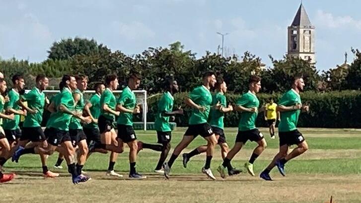 Il gruppo neroverde agli ordini di mister Baiano
