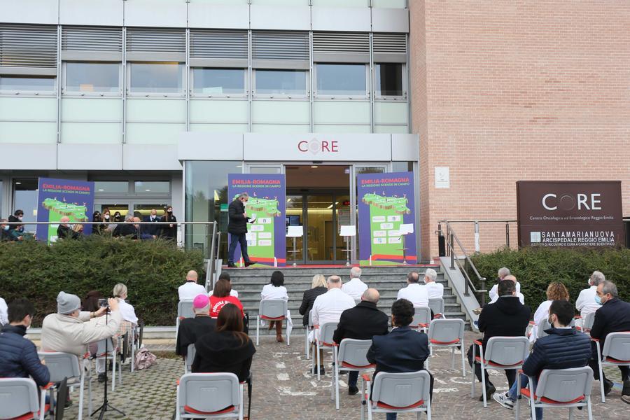 
	La visita della Nazionale italiana a Reggio, nel novembre scorso con tappa al Core

