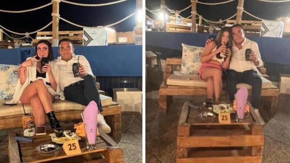 Vittorio Pisanu a Costa Rei con le sue adorate figlie Giulia a sinistra e Alessia a destra