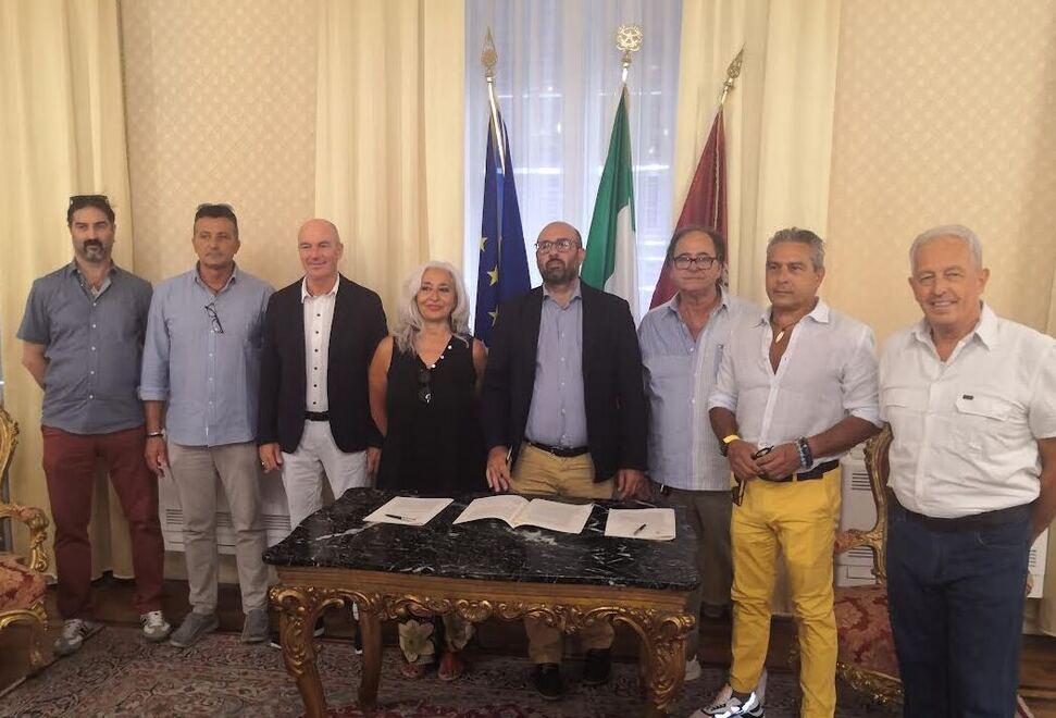 In sala cerimonie Nardi, Bacci, Salvetti, D’Eschabour, Garufo, Andorlini Tani e Salle