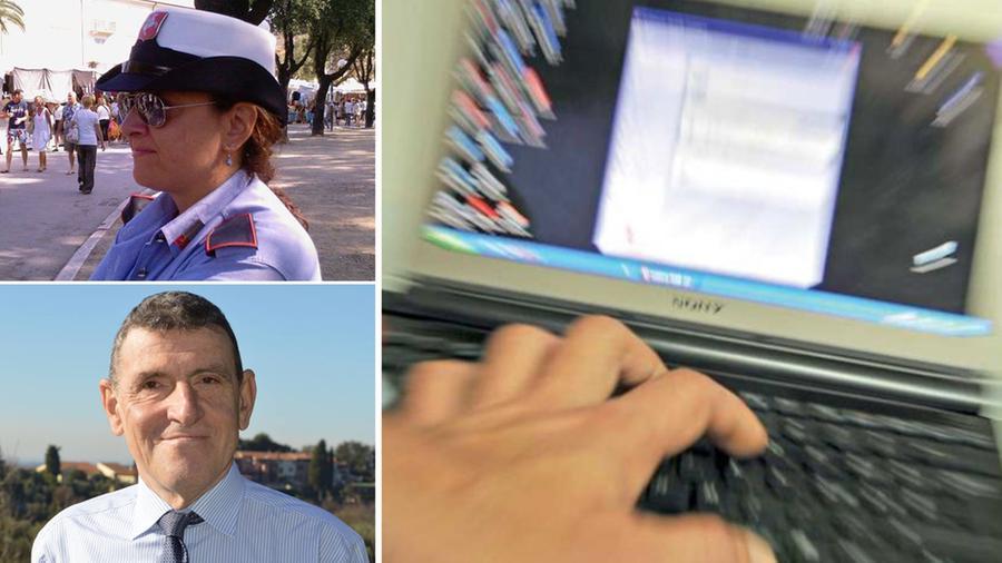 
	Sopra a sinistra la comandante della polizia municipale di Montopoli Susanna Pisan&ograve; e il sindaco Giovanni Capecchi protagonisti di una vicenda di offese via web

