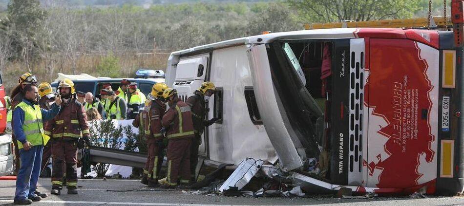 In alto il terribile incidente del 19 marzo 2016 in Spagna in cui persero la vita tredici studentesse Erasmus