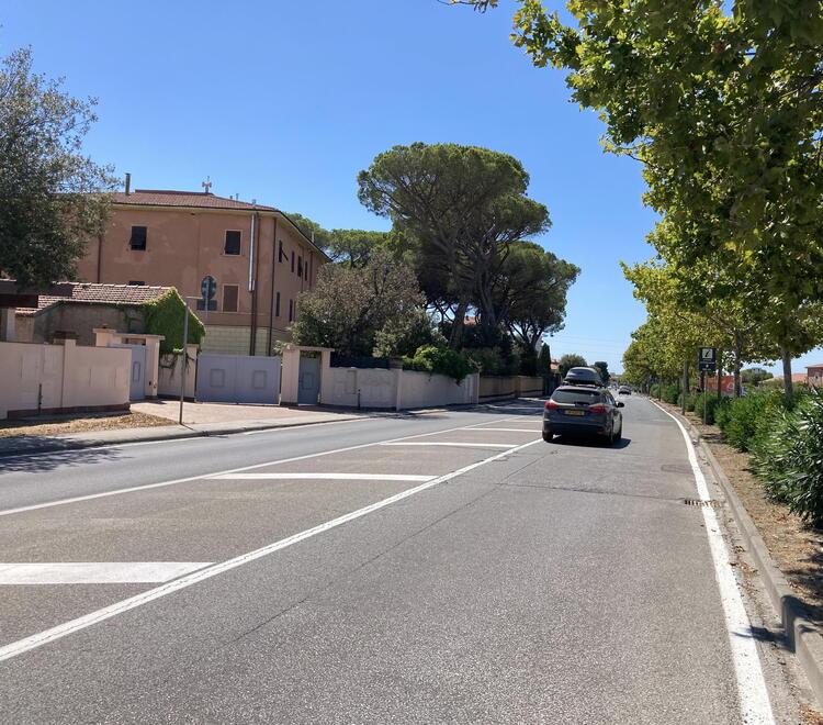 La strada dove è avvenuto l’incidente la sera del 28 luglio