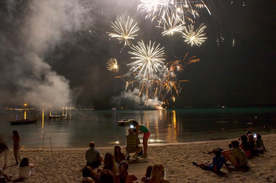 I fuochi d'artificio a Golfo Aranci 