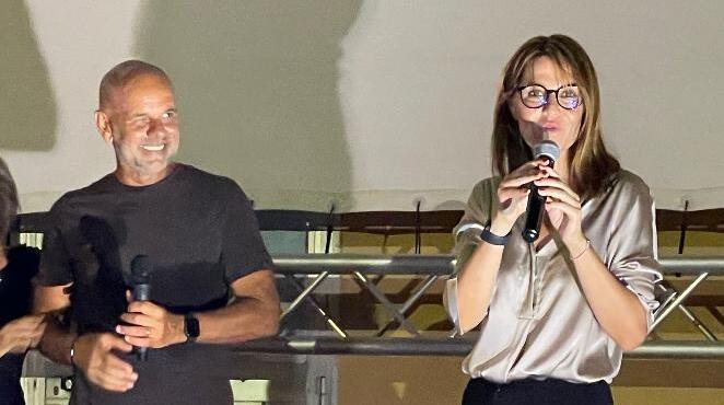 Riccardo Milani e Paola Cortellesi durante la serata a Sa Manifattura