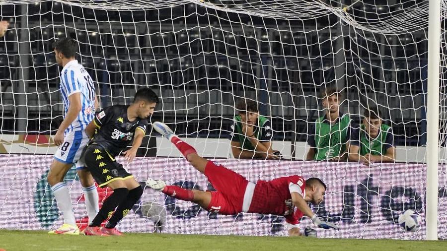 Il gol di Arena che elimina l'Empoli e qualifica la Spal ai sedicesimi di finale di Coppa Italia (Foto LaPresse)