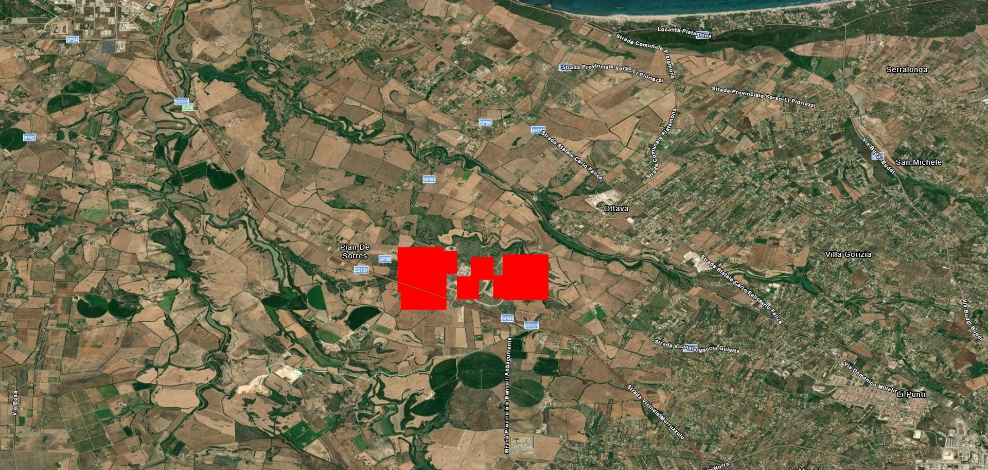 Il calore sviluppato a Truncu Reale rilevato anche dai satelliti della Nasa 