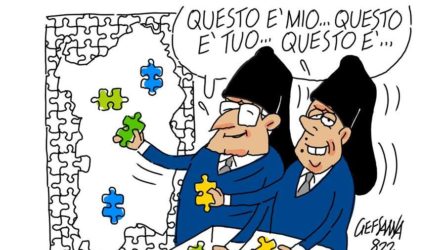 La vignetta di Gef: accordo Calenda-Renzi, via alle candidature anche nell’isola