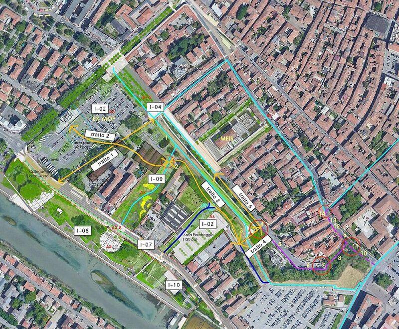 Ferrara. Cinque percorsi ciclopedonali per unire il centro al fiume 