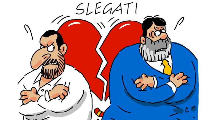 La vignetta di Gef: Salvini-Solinas, è finito l’amore?