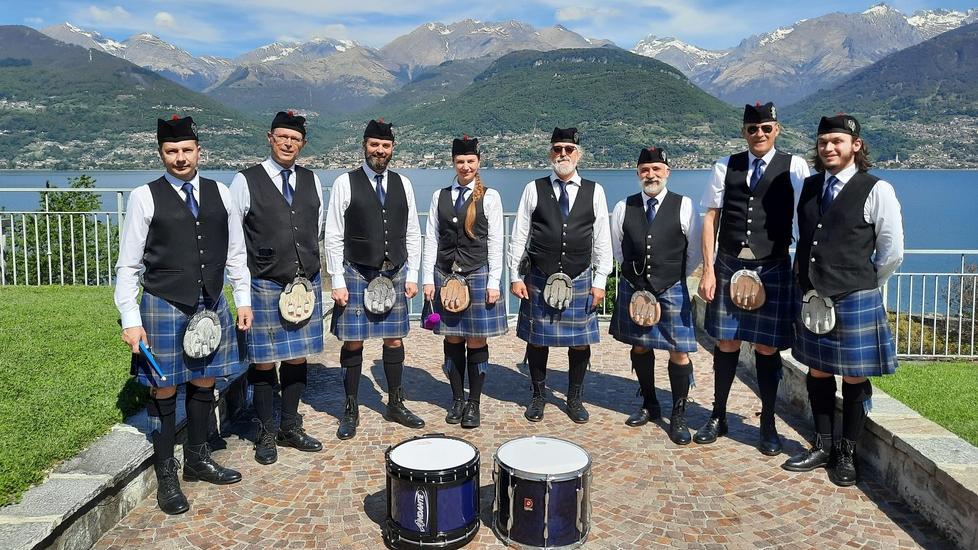 Il fascino irresistibile delle cornamuse per una serata scozzese a Villa Boschetti