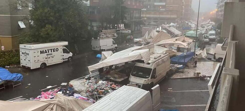 Tromba d’aria inaspettata: Carrara piomba nel terrore