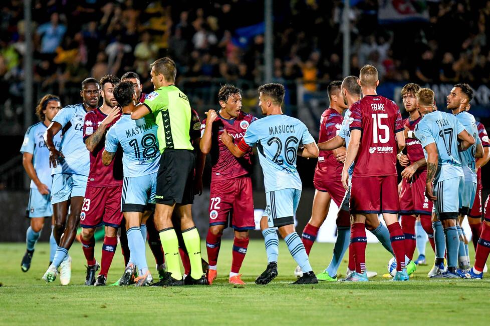 Un momento della gara tra Cittadella  e Pisa di sabato scorso