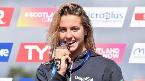 Nuoto: bronzo per la pistoiese Gabbrielleschi nella 5km acque libere