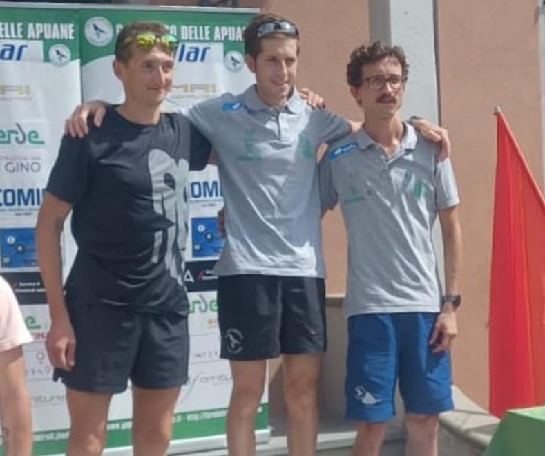 Il podio del Trofeo di Careggine che è tornato dopo due anni di stop causa Covid
