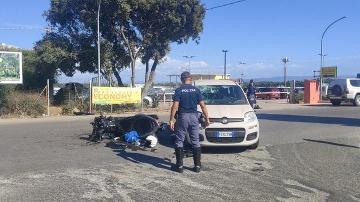 L'incidente al bivio per l'aeroporto di Alghero-Fertilia