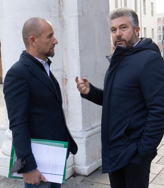 I sindaci-candidati Davide Bergamini (Vigarano Mainarda, Lega) e Riccardo Bizzarri (Masi Torello, Azione-Iv)