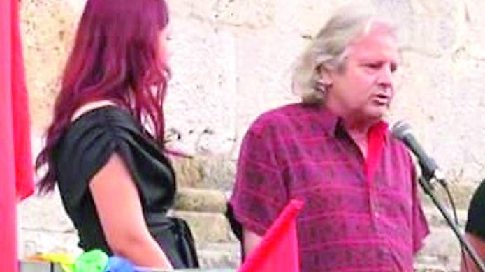 Enrico Marchetti durante la campagna elettorale del giugno scorso