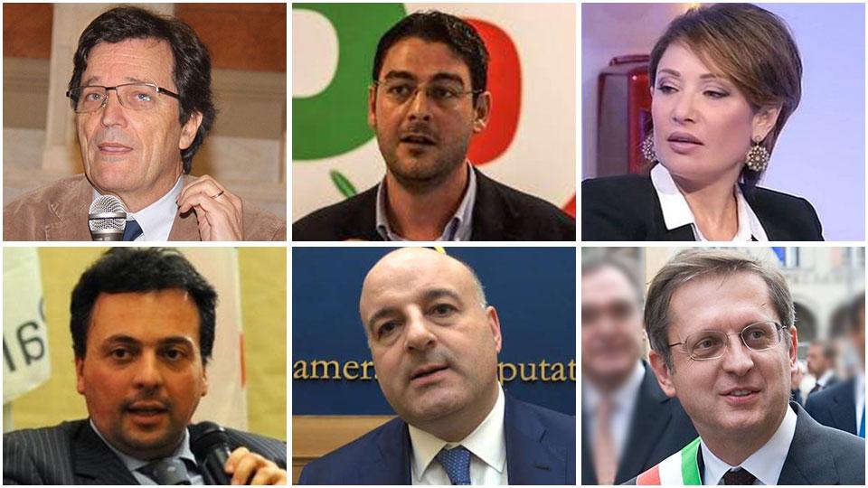 Da sinistra in alto: Martini, Ruggeri, Simoni, Filippeschi, Manciulli, Ferrucci
