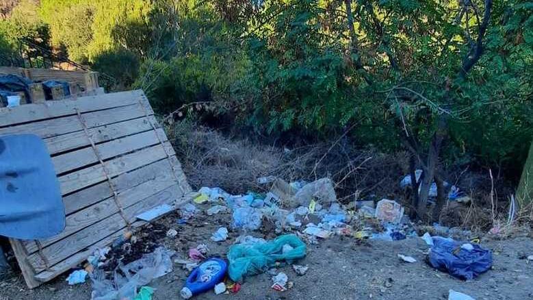Rifiuti in strada in località Mortaio. Sacchetti alla mercé di cinghiali e mufloni