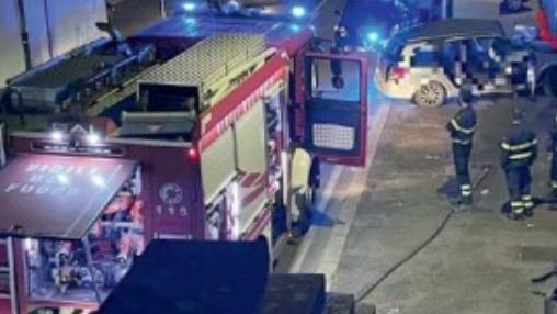 Vigili del fuoco il luogo dell’incidente