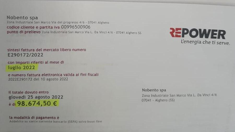 Nobento, bolletta da capogiro: da 28mila a 98mila euro