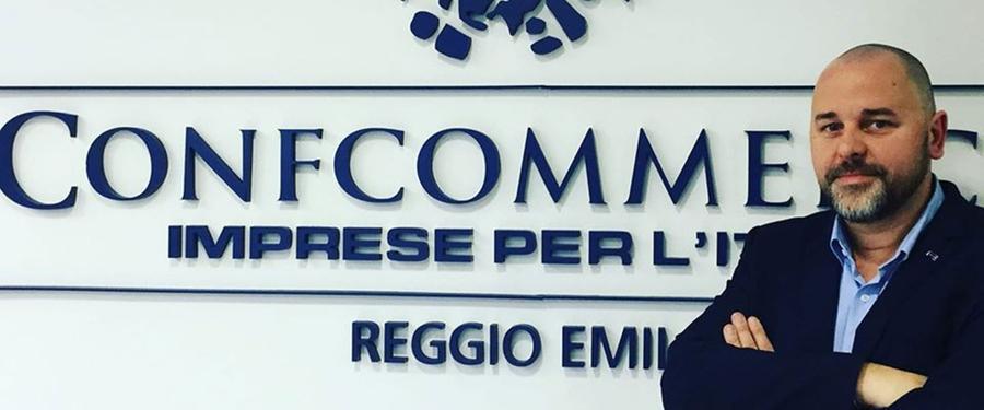 
	Nella foto Davide Massarini, presidente di Confcommercio Reggio Emilia&nbsp;

