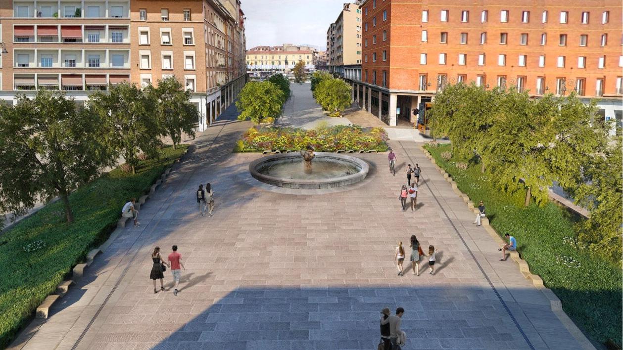 Una simulazione grafica del nuovo viale Gramsci