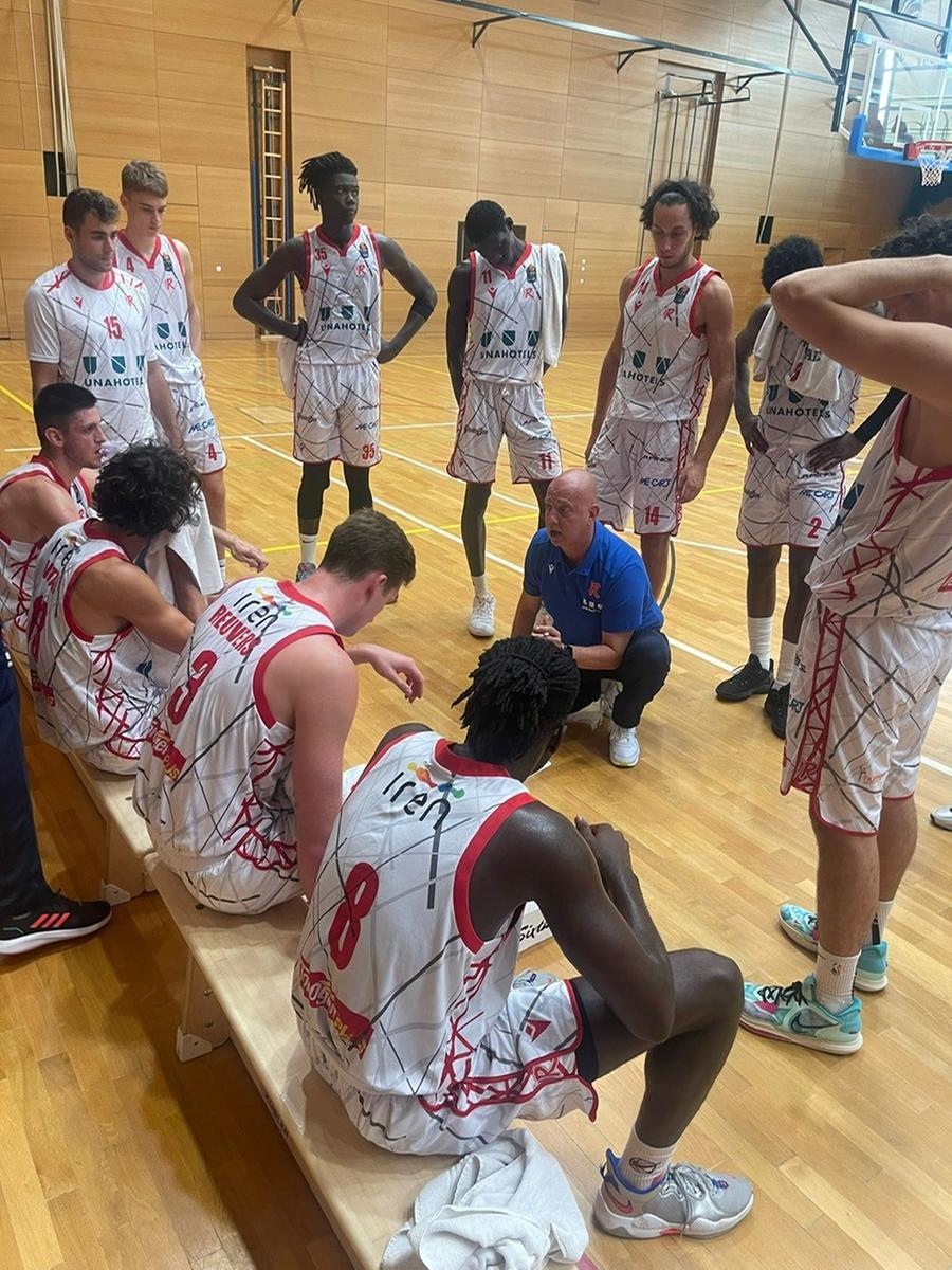 
	La Unahotels durante un time out dell'amichevole a Brunico contro il Bayern Monaco

