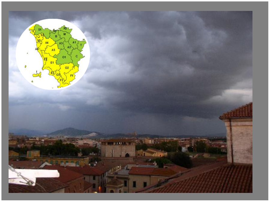 Maltempo in Toscana, nuova allerta “gialla” per temporali e grandinate