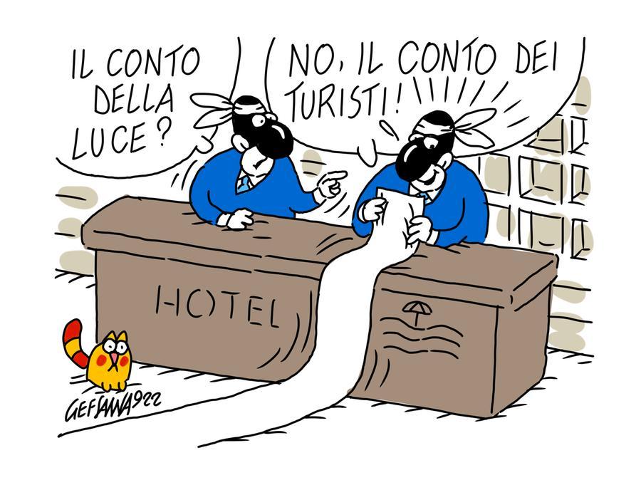 La vignetta di Gef: la stagione d’oro del turismo in Sardegna